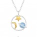 Galaxy - 925 Sterling Silver Necklace with stones A4S46982