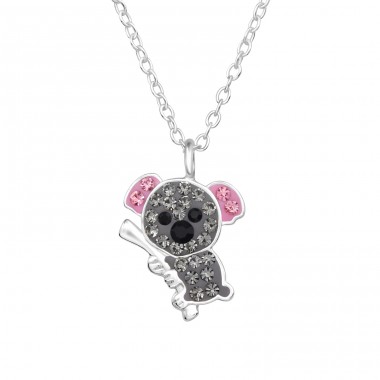 Koala - 925er Silber Halskette mit Steinen A4S47269