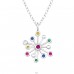 Fireworks with Zirconia stones - 925 Sterling Silver Necklace With Stones A4S47272