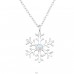 Snowflake with Opal  - 925 Sterling Silver Necklace With Stones A4S47284