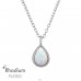 Tear Drop with Opal - 925 Sterling Silver Necklace With Stones A4S47464