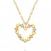 Colorful Heart - 925 Sterling Silver Necklace with stones A4S47469