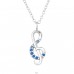 Violin Key with Zirconia - 925 Sterling Silver Necklace With Stones A4S47695