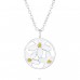 Blumen mit Zirkoniasteinen - 925Er Silber Halskette Mit Steinen A4S47703