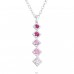 Five-Stones  - 925 Sterling Silver Necklace With Stones A4S47704