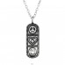 Peace, Heart & Smiley - 925 Sterling Silver Necklace with stones A4S47816
