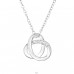 Celtic Knot with cubic zirconia - 925 Sterling Silver Necklace With Stones A4S47961
