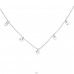 Round cubic zirconia 4mm x 5mm - 925 Sterling Silver Necklace With Stones A4S47998
