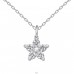 9 mm Flower with Zirconia - 925 Sterling Silver Necklace With Stones A4S50624