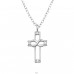 Cruce impletita cu zirconiu - Argint 925 Coliere Bijuterii A4S50646