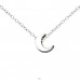Crescent - 925 Sterling Silver Necklace without stones A4S17742