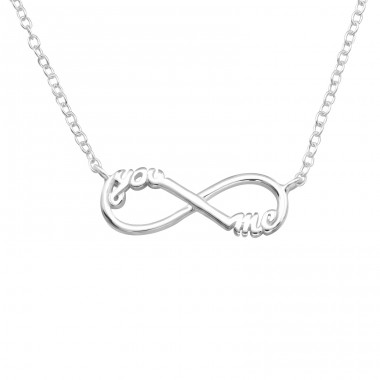 You And Me Infinity Inline - 925 Sterling Silver Necklace without stones A4S20701