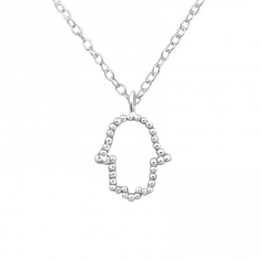 Hamsa - Striebro 925 Náhrdelníky bez kameňov A4S21818