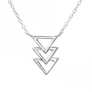 Triple Triangle Inline - Striebro 925 Náhrdelníky bez kameňov A4S22406