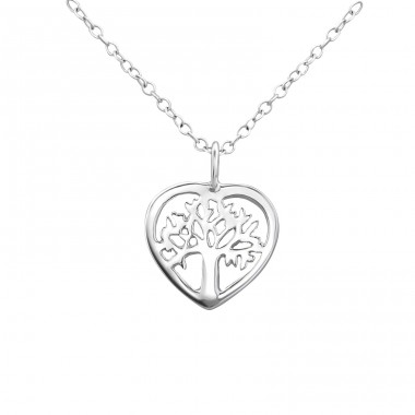 Tree in Heart - Striebro 925 Náhrdelníky bez kameňov A4S23025