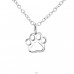 Paw Print - 925 Sterling Silver Necklace without stones A4S23797