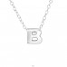 Letter "B" - 925 Sterling Silver Necklace Without Stones A4S24297