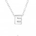 Letter "E" - 925 Sterling Silver Necklace Without Stones A4S24299