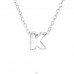 Letter "K" - 925 Sterling Silver Necklace Without Stones A4S24303