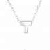 "T" necklace - 925 Sterling Silver Necklace Without Stones A4S24308