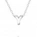 Letter "Y" - 925 Sterling Silver Necklace Without Stones A4S24313
