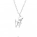 Origami Cat - 925 Sterling Silver Necklace without stones A4S25816