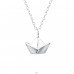 Origami Boat - 925 Sterling Silver Necklace without stones A4S25831