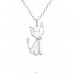 Origami Fox - 925 Sterling Silver Necklace without stones A4S26035
