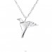 Origami Bird - 925 Sterling Silver Necklace without stones A4S26049