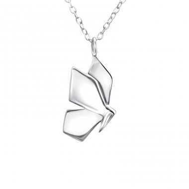 Strieborný Origami Motýľ - Striebro 925 Náhrdelníky bez kameňov A4S26055
