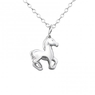 Horse - 925 Sterling Silver Necklace without stones A4S29889