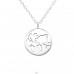 Planet Earth - 925 Sterling Silver Necklace Without Stones A4S32224