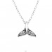 Walflosse - 925er Silber Halskette ohne Steine A4S32235