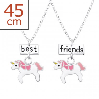 Bff Jednorožec - Stříbro 925 +  Náhrdelníky bez kamenů A4S34009