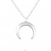 Moon - 925 Sterling Silver Necklace without stones A4S36435