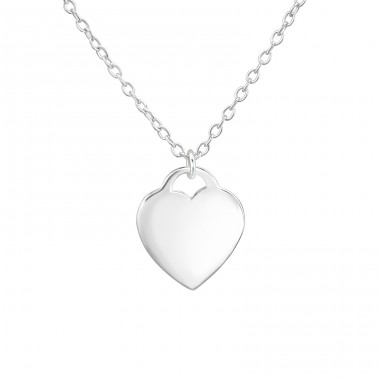 Heart - 925 Sterling Silver Necklace without stones A4S36597