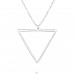 Triangle - 925 Sterling Silver Necklace without stones A4S39711