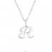 "R" letter - 925 Sterling Silver Necklace Without Stones A4S39790