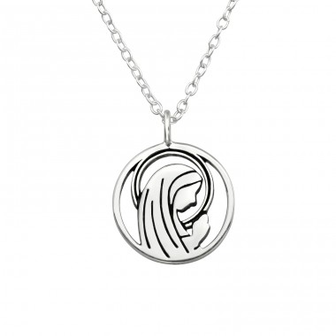 Mary - 925 Sterling Silver Necklace without stones A4S40036