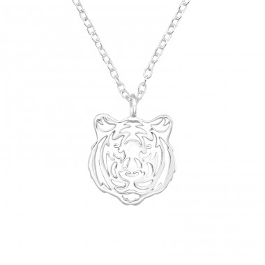 Tiger - 925 Sterling Silver Necklace without stones A4S40420