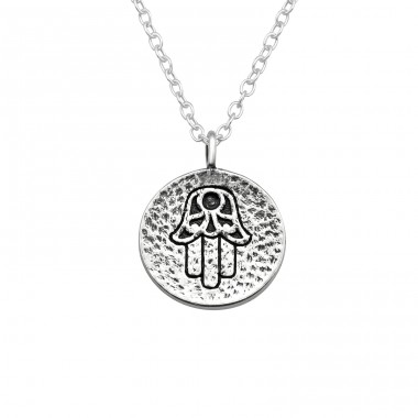 Hamsa - Striebro 925 Náhrdelníky bez kameňov A4S40690