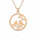 Love Birds Rose gold - 925 Sterling Silver Necklace Without Stones A4S40941