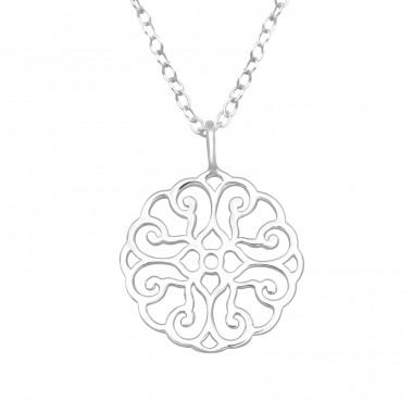 Antique - 925 Sterling Silver Necklace without stones A4S41094