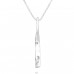 Long Twisted Bar - 925 Sterling Silver Necklace Without Stones A4S41345