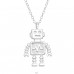 Robot - 925 Sterling Silver Necklace without stones A4S41347