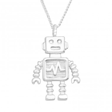 Robot - Striebro 925 Náhrdelníky bez kameňov A4S41347