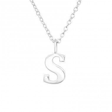 Písmeno "s" - Šperkové Striebro 925 Náhrdelníky Bez Kameňov A4S41630