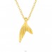 Golden Whale's Tail - 925 Sterling Silver Necklace Without Stones A4S41941