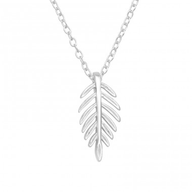 Palm Leaf - 925 Sterling Silver Necklace without stones A4S43501