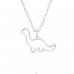 Dinosaurus - Striebro 925 Náhrdelníky bez kameňov A4S43509